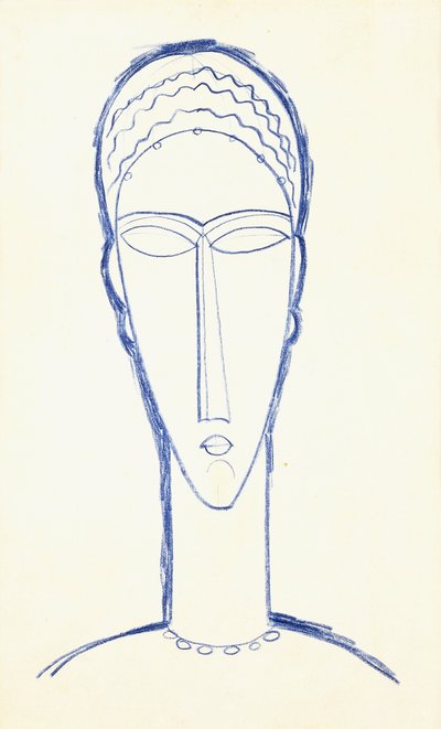 Studio per una Testa per una Scultura, c.1911 da Amedeo Modigliani