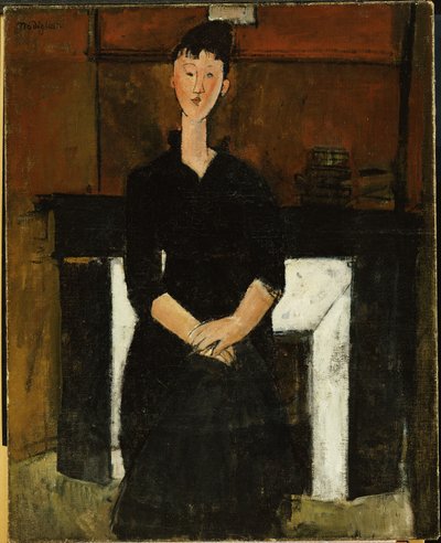 Donna seduta accanto a un camino, 1915 da Amedeo Modigliani