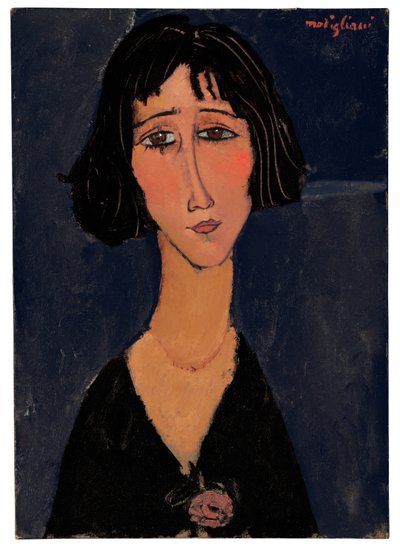 Giovane donna con rosa da Amedeo Modigliani