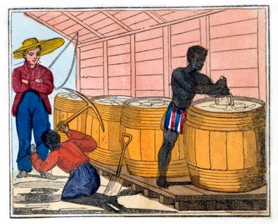 Riempimento e intestazione delle botti, 1826 da Amelia Alderson Opie