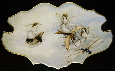 Fate che giocano sugli insetti, c.1860 da Amelia Jane Murray