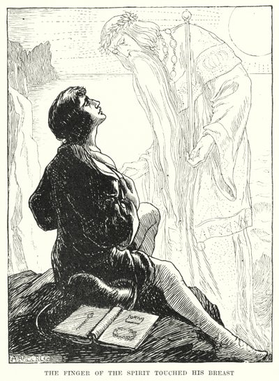 Il dito dello spirito toccò il suo petto (incisione) da Amelia M. (attr.to) Bowerley or Bauerle