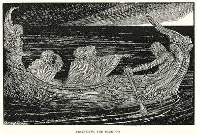 Attraversando il mare oscuro (incisione) da Amelia M. (attr.to) Bowerley or Bauerle
