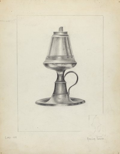 Lampada a camphene da Amelia Tuccio