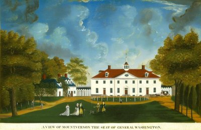 Una Vista di Mount Vernon da American 18th Century
