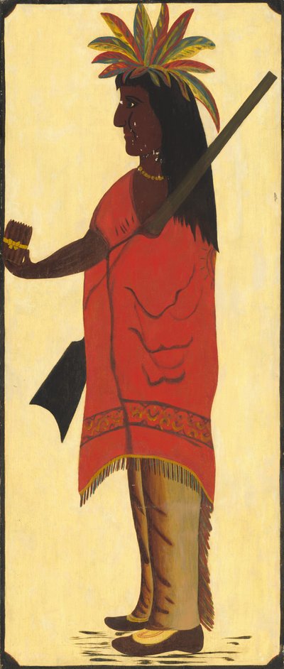 Insegna del negozio di tabacco indiano (recto, indiano rivolto a sinistra) da American 19th Century