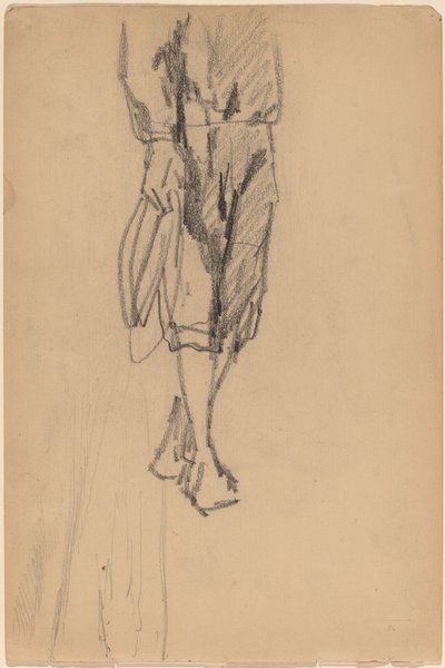 Schizzo Parziale di un Ragazzo in Pantaloni Corti da American 19th Century