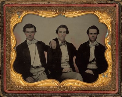 Ritratto di tre giovani uomini da American 19th Century
