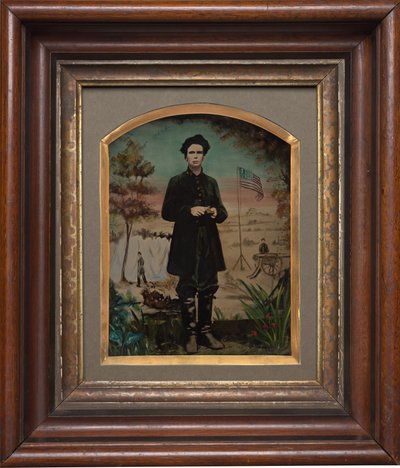 Ritratto di un soldato della guerra civile da American 19th Century