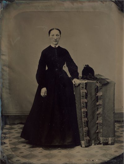 Ritratto di una vedova della guerra civile da American 19th Century