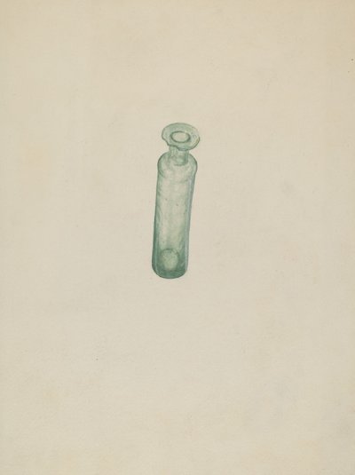 Fiala di medicina in vetro da American 20th Century