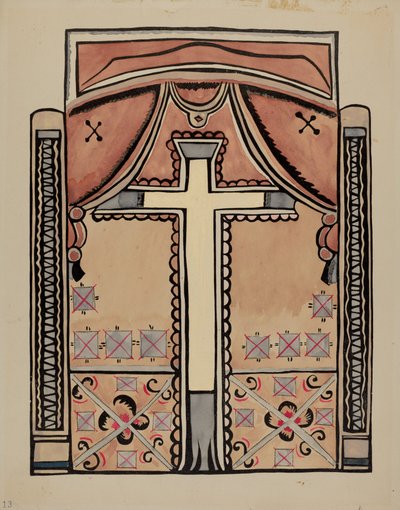 Pannello - Croce e drappeggi da American 20th Century