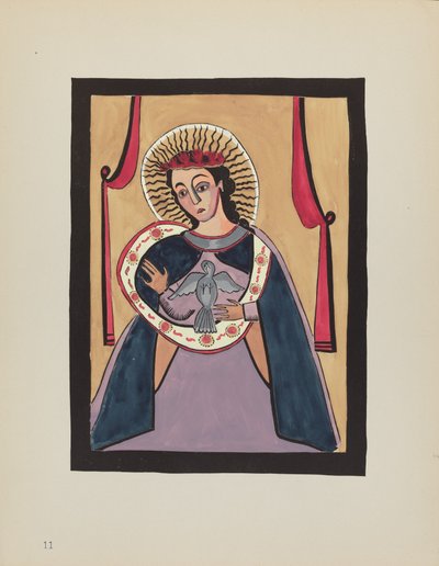Tavola 11: Annunciazione: Dal Portfolio "Design Colonial Spagnolo del Nuovo Messico" da American 20th Century