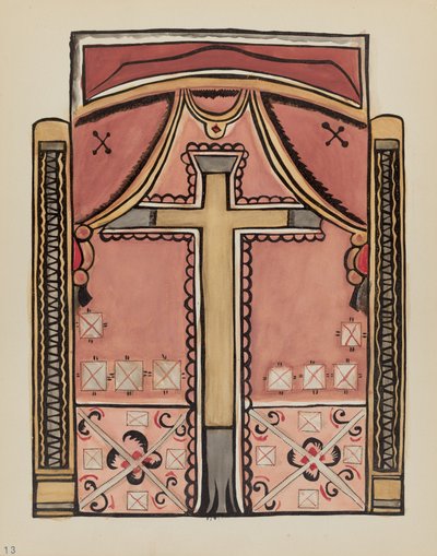 Tavola 13: Disegni con Croce, Chimayo: Dal Portfolio "Disegni Colonial Spagnoli del Nuovo Messico" da American 20th Century