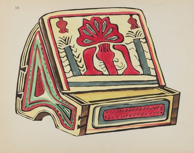 Tavola 18: Leggio: Dal portfolio "Design coloniali spagnoli del Nuovo Messico" da American 20th Century