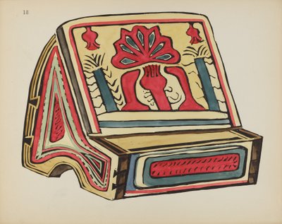 Piatto 18: Leggio, Llano: Dal Portfolio "Disegni Coloniali Spagnoli del Nuovo Messico" da American 20th Century