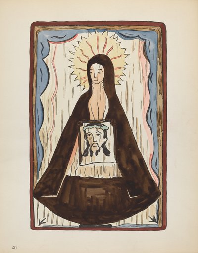 Piatto 20: Santa Veronica: Dal portfolio "Design coloniali spagnoli del Nuovo Messico" da American 20th Century