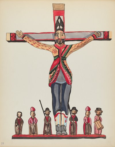 Tavola 29: San Acacio: Dal Portfolio "Disegni Colonial Spagnoli del Nuovo Messico" da American 20th Century