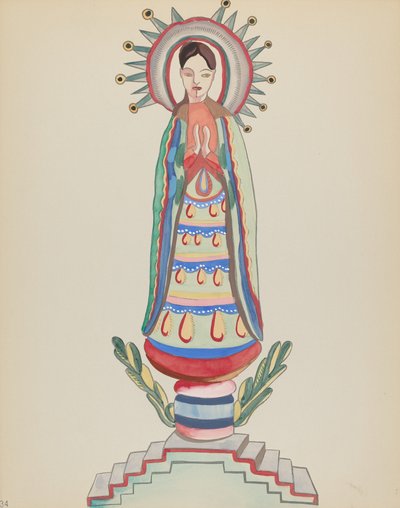 Nostra Signora della Luce: Dal portfolio "Design coloniali spagnoli del Nuovo Messico" da American 20th Century