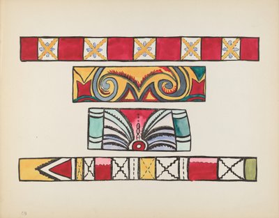 Tavola 49: Disegno vario: Dal portfolio "Disegni coloniali spagnoli del Nuovo Messico" da American 20th Century