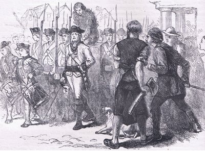 Un contadino coperto di catrame e piume, illustrazione da Cassells History of the United States pubblicata da Cassell, Petter & Galpin, c.1900 da American English school
