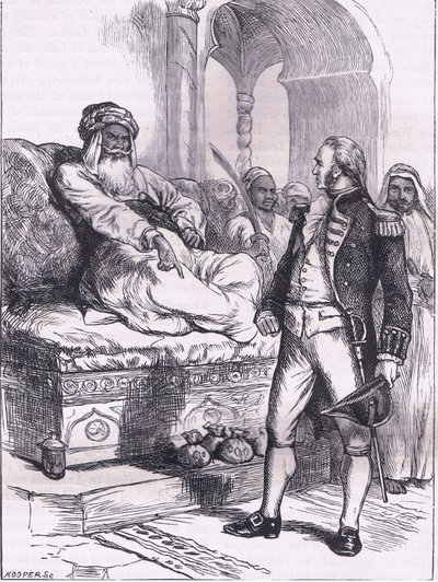 Capitano Bainbridge e il Dey di Algeri, illustrazione da Cassells History of the United States pubblicata da Cassell, Petter & Galpin, c.1900 da American English school