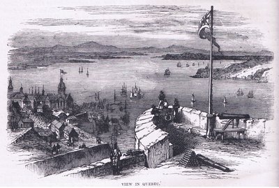 Veduta di Quebec, illustrazione da Cassells History of the United States pubblicata da Cassell, Petter & Galpin, c.1900 da American English school