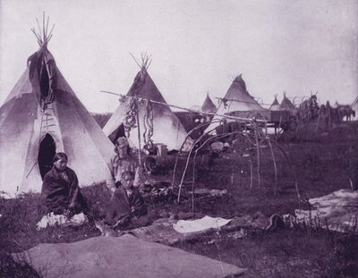 Un accampamento di Indiani Sioux, Dakota da American Photographer (after)