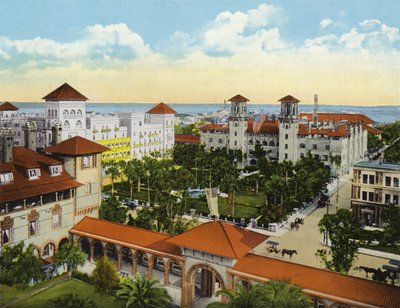 Veduta Aerea degli Hotel Alcazar e Cordova dal Ponce de Leon, St Augustine, Florida da American Photographer (after)