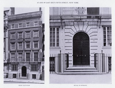 Charles A Platt: 47 e 49 East Sixty-Fifth Street, New York, Dettaglio dell