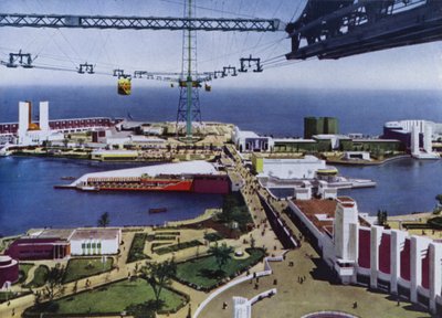 Fiera mondiale di Chicago del 1934: La Sky Ride, vista dalla torre ovest da American Photographer (after)