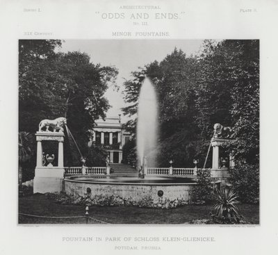Fontana nel Parco di Schloss Klein-Glienicke, Potsdam, Prussia da American Photographer (after)