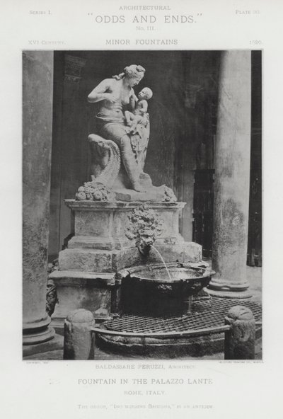 Fontana nel Palazzo Lante, Roma, Italia da American Photographer (after)