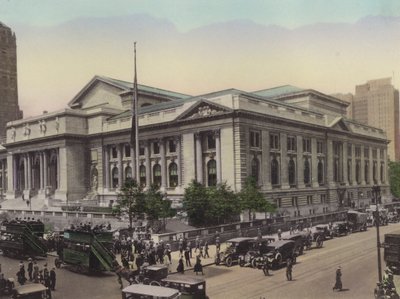 New York: Biblioteca Pubblica, Fifth Avenue e West 42nd Street da American Photographer (after)