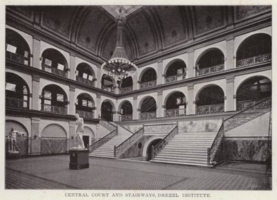 Philadelphia: Corte Centrale e Scale, Drexel Institute da American Photographer (after)
