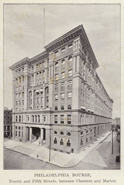 Philadelphia: Philadelphia Bourse, Fourth e Fifth Streets, tra Chestnut e Market da American Photographer (after)