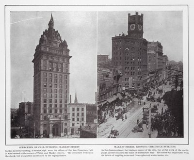 San Francisco: Edificio Spreckles o Call, Market Street; Market Street, con l