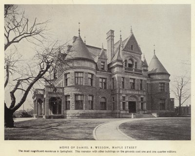 Springfield, Massachusetts: Casa di Daniel B Wesson, Maple Street da American Photographer (after)