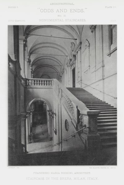 Scala nella Brera, Milano, Italia (foto in b/n) da American Photographer (after)
