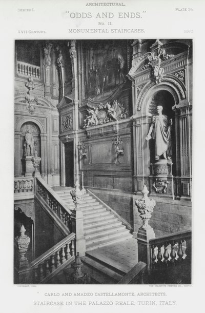 Scala nel Palazzo Reale, Torino, Italia (foto in b/n) da American Photographer (after)