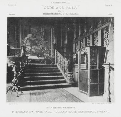 Sala della scala principale, Holland House, Kensington, Inghilterra da American Photographer (after)