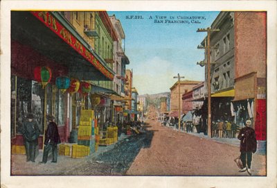 Una veduta di Chinatown, San Francisco, California (foto a colori) da American Photographer