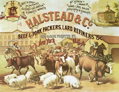 Confezionatori di carne bovina e suina, c.1880 da American Photographer