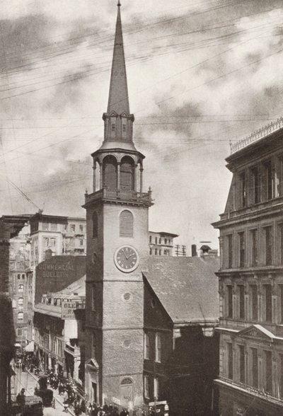 Boston: Old South Church, Washington Street (foto b/n) da American Photographer