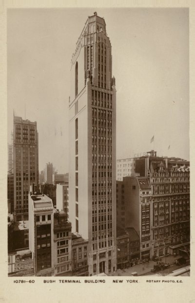 Edificio Bush Terminal, New York City, USA (foto b/n) da American Photographer