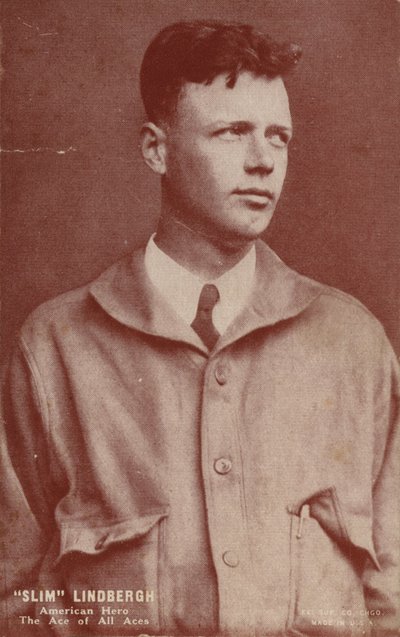 Charles Lindbergh, aviatore americano che ha compiuto il primo volo transatlantico in solitaria da American Photographer