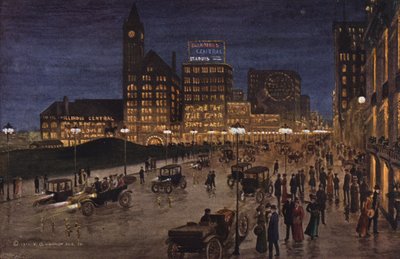 Chicago: Michigan Boulevard di notte (foto a colori) da American Photographer