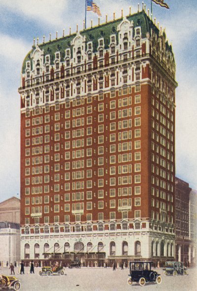 Chicago: "The Blackstone", Michigan Avenue e Hubbard Court (foto a colori) da American Photographer