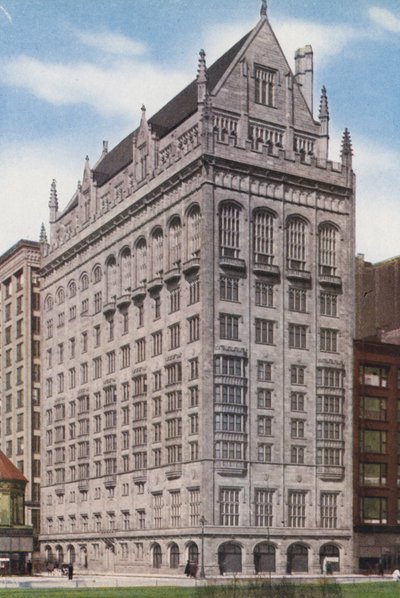 Chicago: University Club, Michigan Boulevard e Monroe Street (foto a colori) da American Photographer
