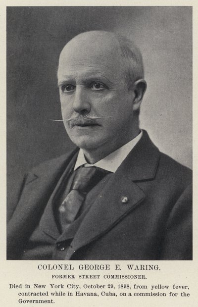 Colonnello George E Waring, ex commissario delle strade (foto in bianco e nero) da American Photographer